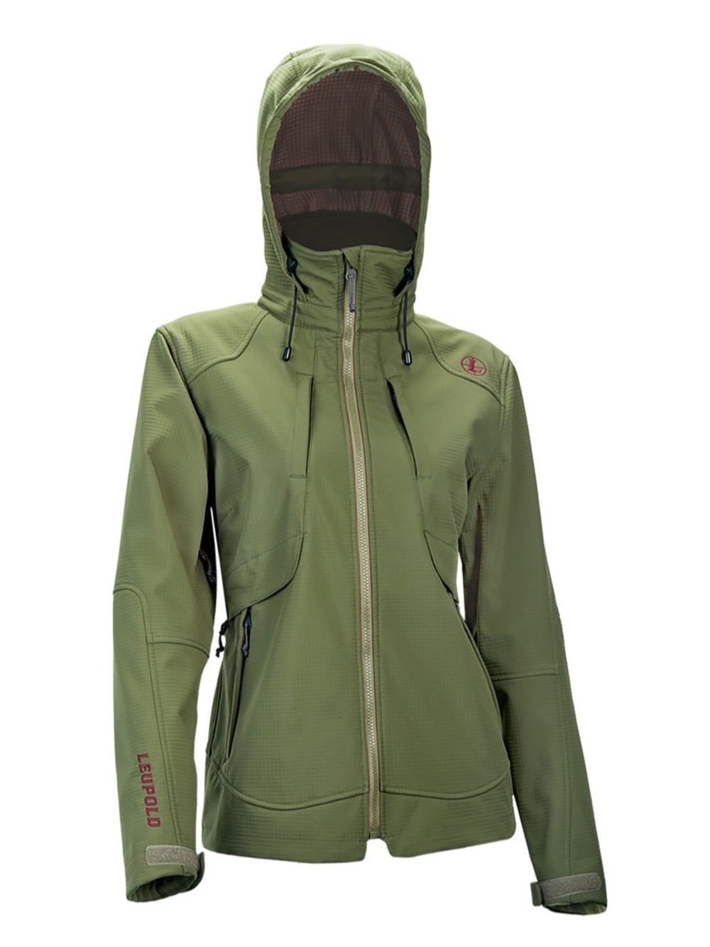 Leupold Secluded Jacket Women’s M Softshell Olive Green Tan Fleece Lining